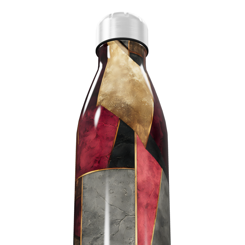 Garrafa Inox Estampada Geométrica Colorida