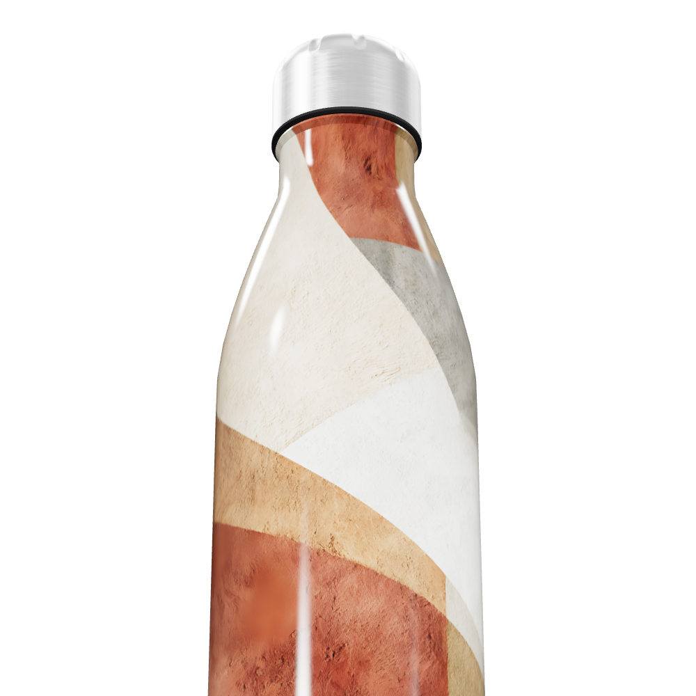 Garrafa Inox - Estampa Abstrata Multicolorida