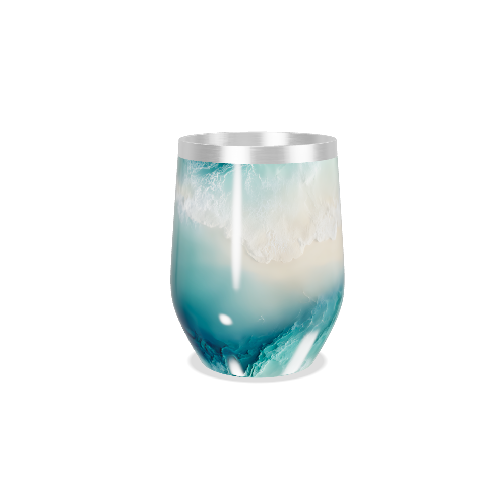 Copo Térmico Slim - Estampa Praia Azul