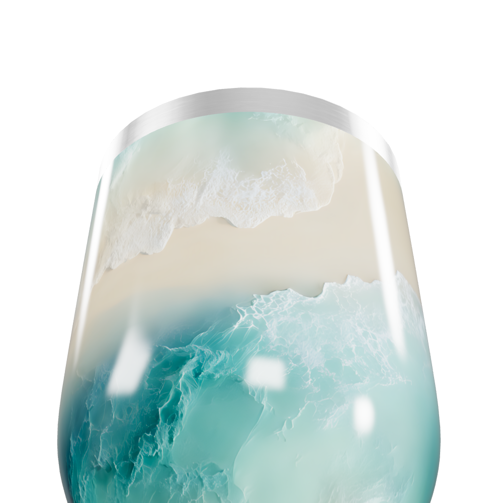 Copo Térmico Slim - Estampa Praia Azul