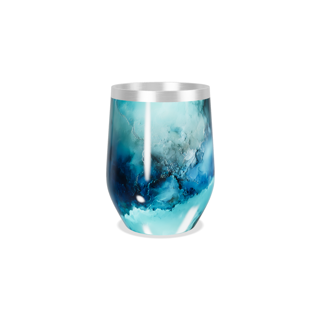 Copo Térmico Slim - Azul Mármore Inox