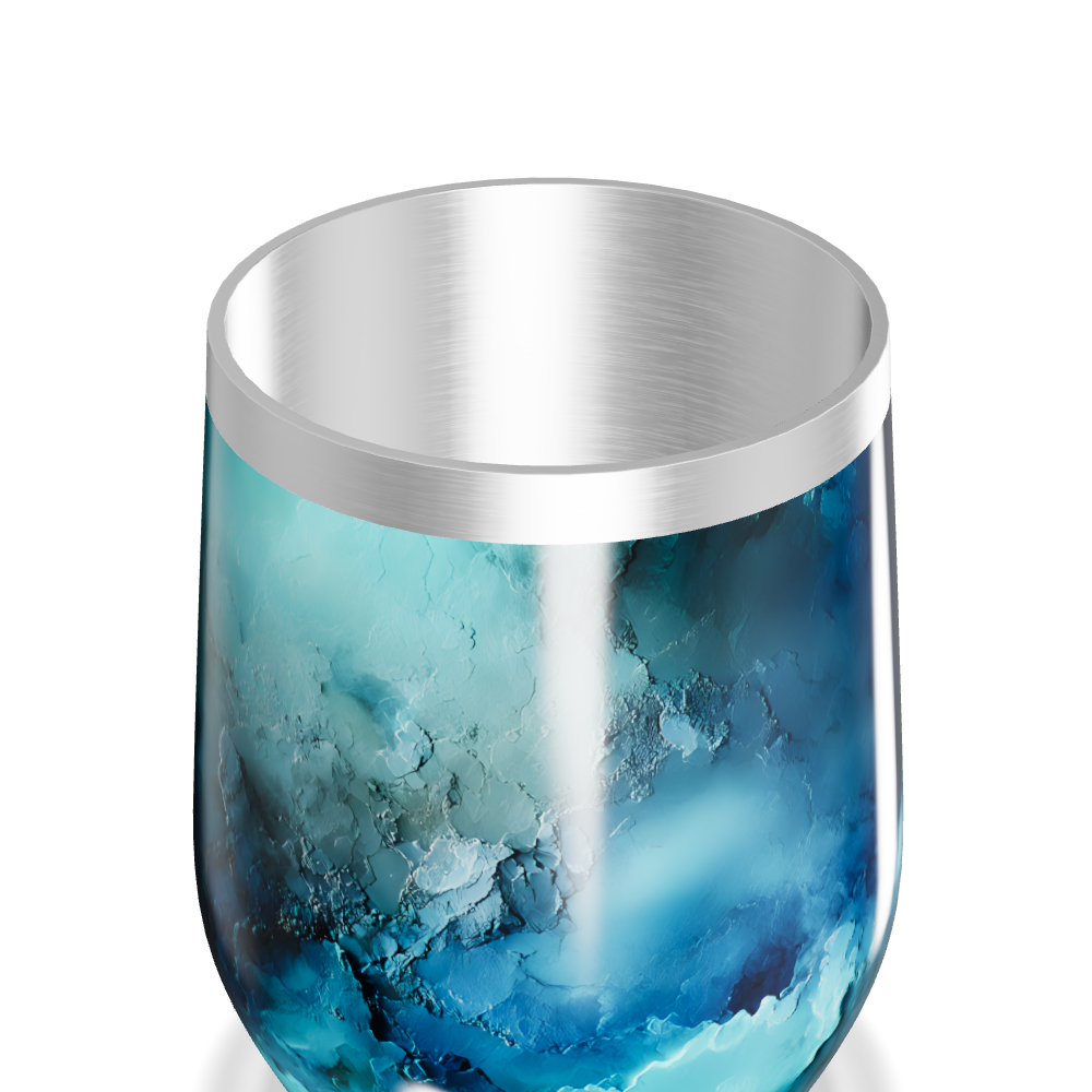 Copo Térmico Slim - Azul Mármore Inox