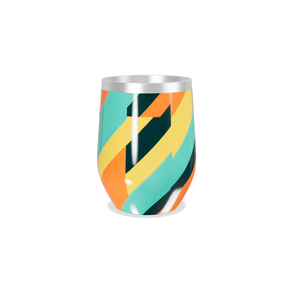 Copo Térmico Slim - Listras Coloridas Inox