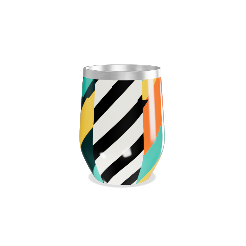 Copo Térmico Slim - Listras Coloridas Inox