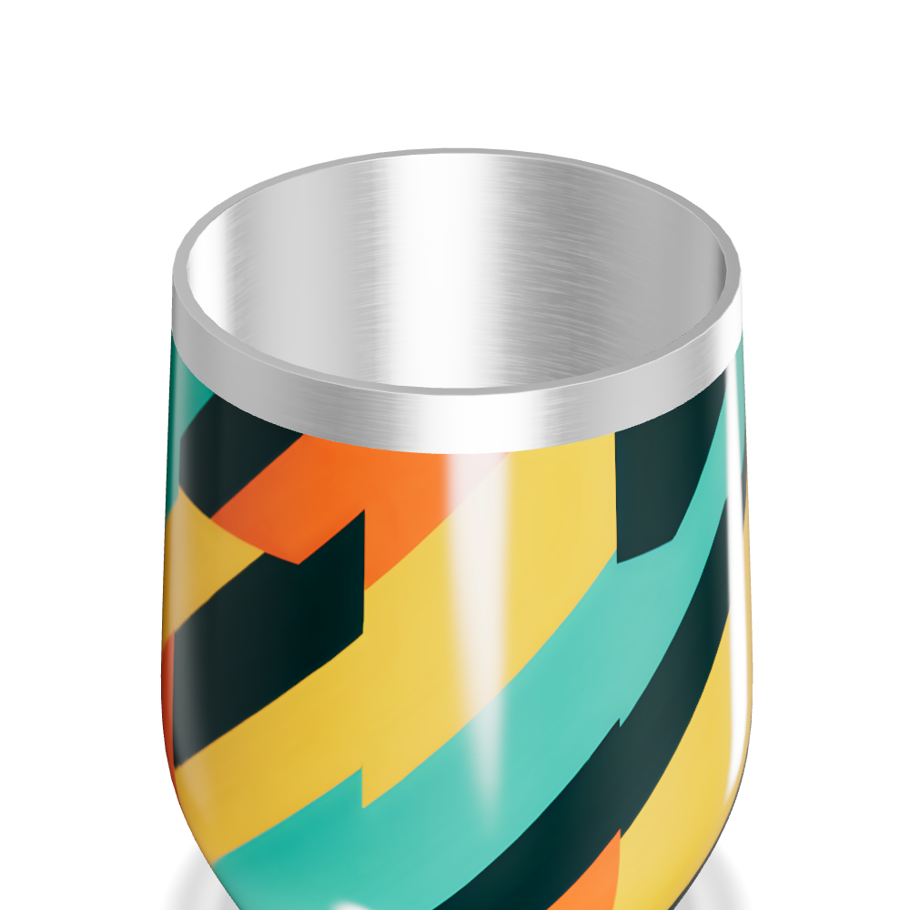 Copo Térmico Slim - Listras Coloridas Inox