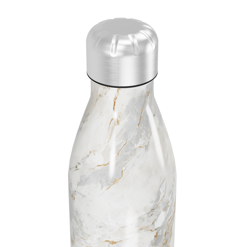 Garrafa Inox Mármore Branco 750ml