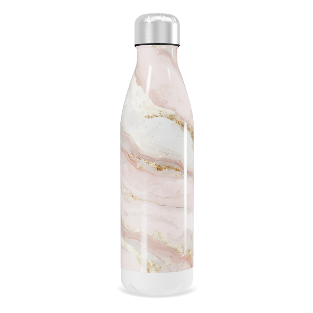 Garrafa Inox - Mármore Rosa