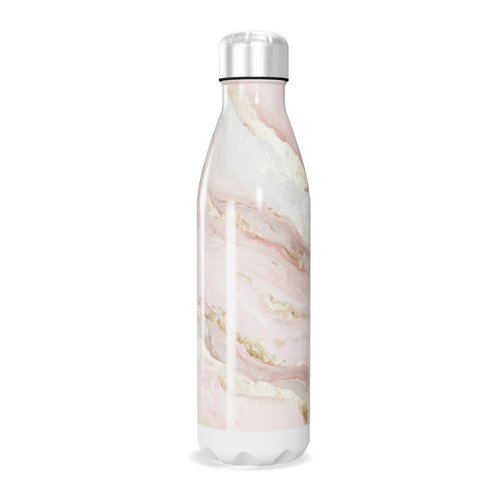 Garrafa Inox - Mármore Rosa