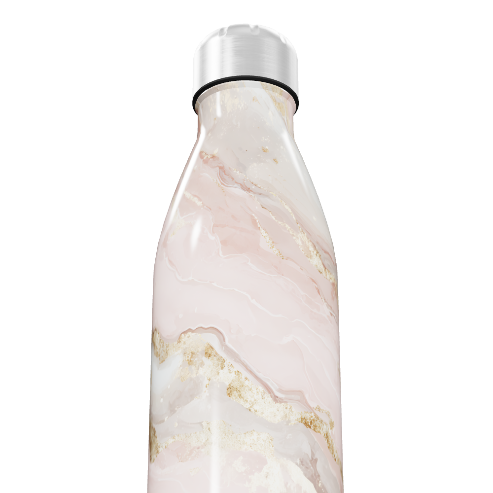 Garrafa Inox - Mármore Rosa