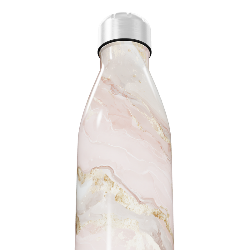 Garrafa Inox - Mármore Rosa