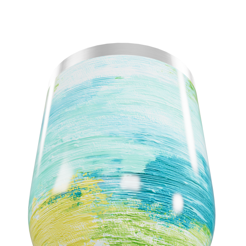 Copo Térmico Slim - Azul e Amarelo Pintado