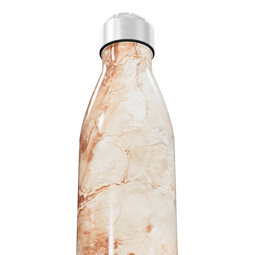 Garrafa Inox - Mármore Bege 500ml