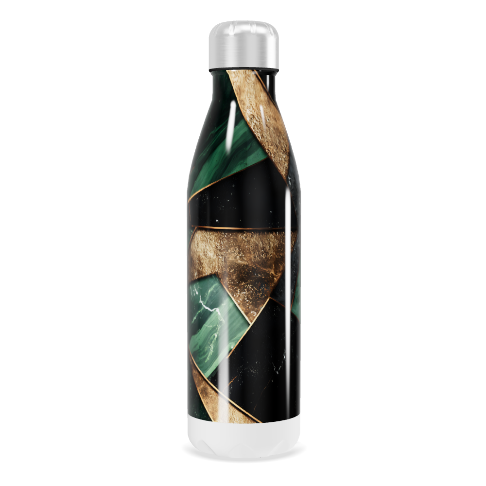Garrafa Inox - Estampa Mármore Verde