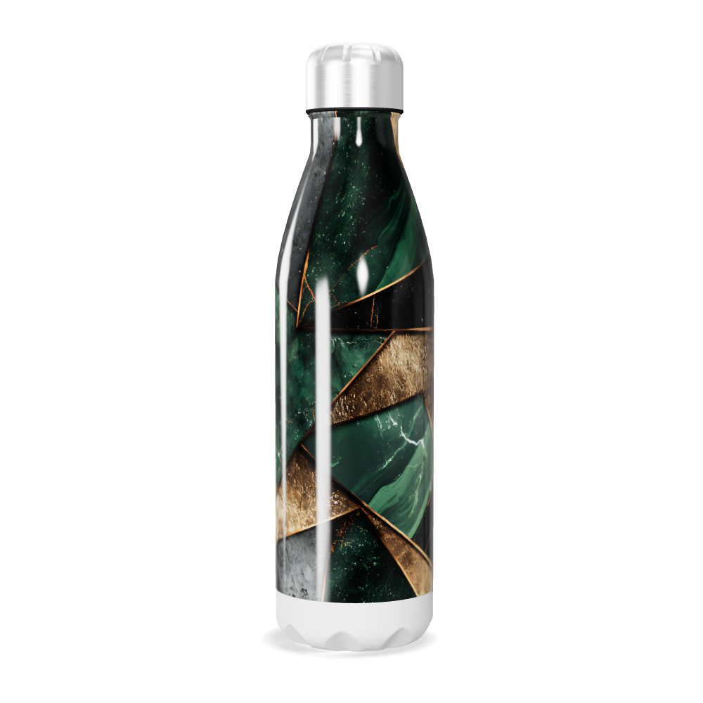 Garrafa Inox - Estampa Mármore Verde