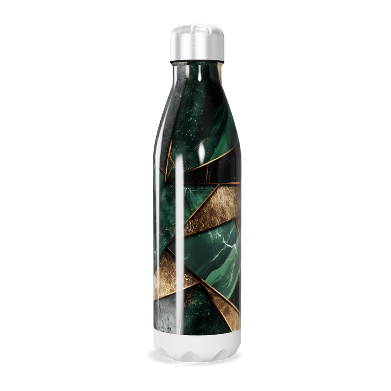 Garrafa Inox - Estampa Mármore Verde