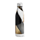 Garrafa Inox - Estampa Geométrica Preta e Dourada