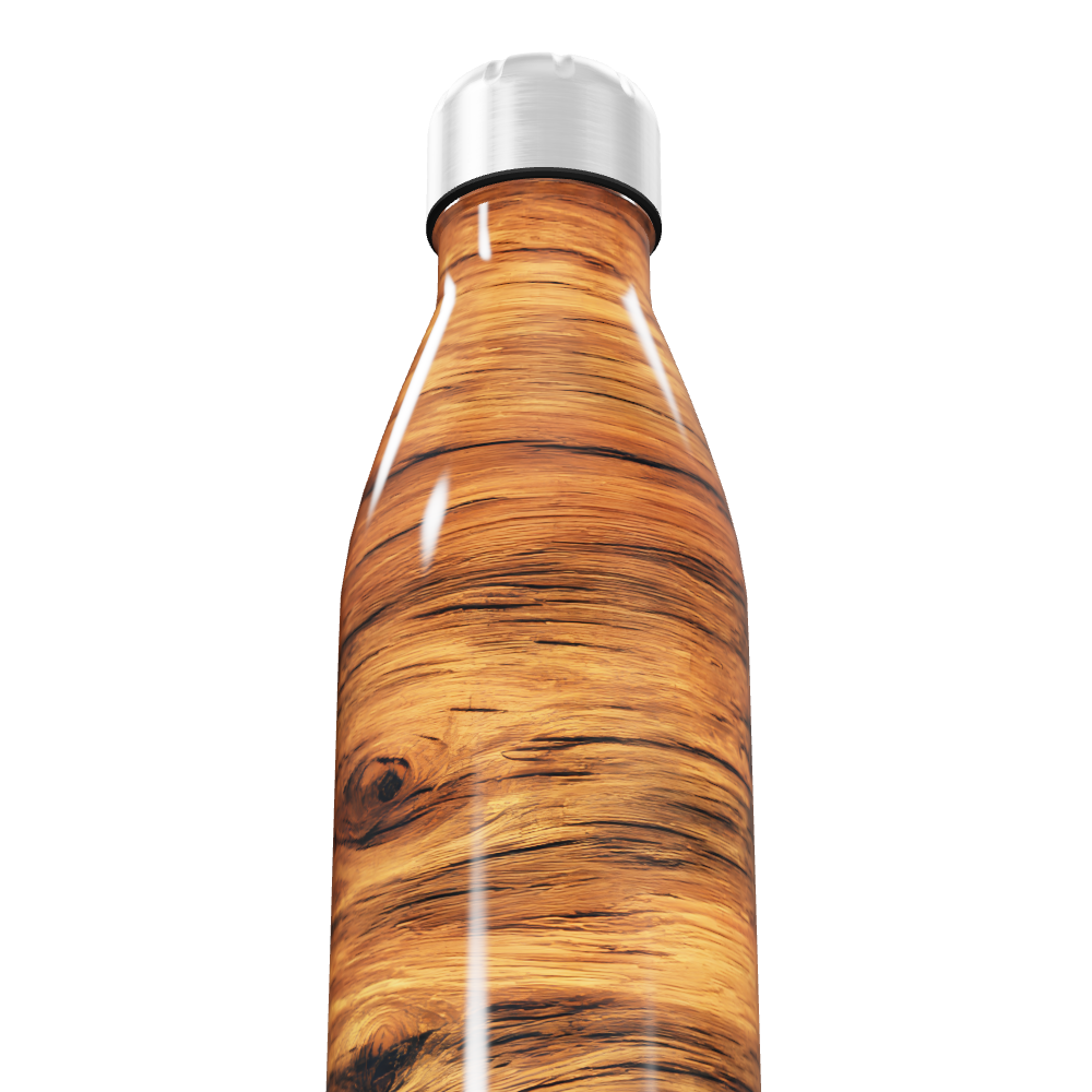 Garrafa Inox Madeira 500ml