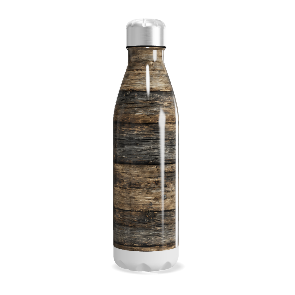 Garrafa Inox Estampa Madeira 500ml