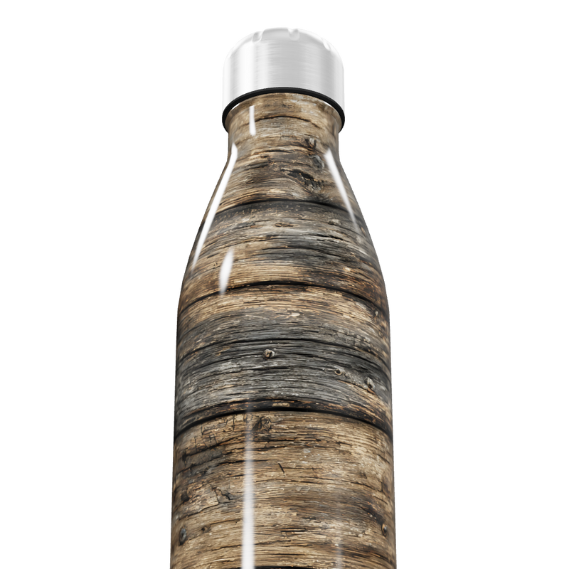 Garrafa Inox Estampa Madeira 750ml