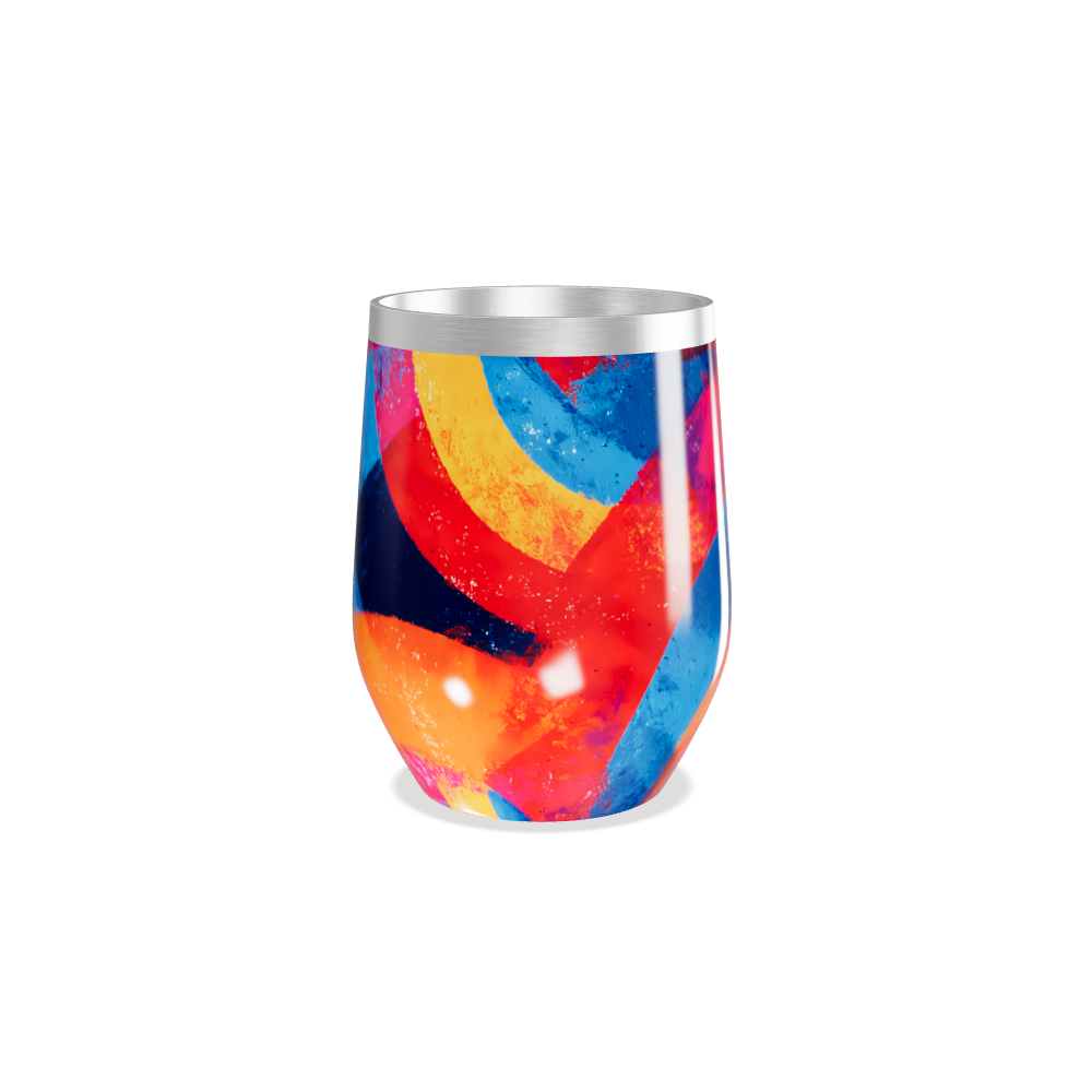 Copo Térmico Slim - Estampa Colorida Geométrica