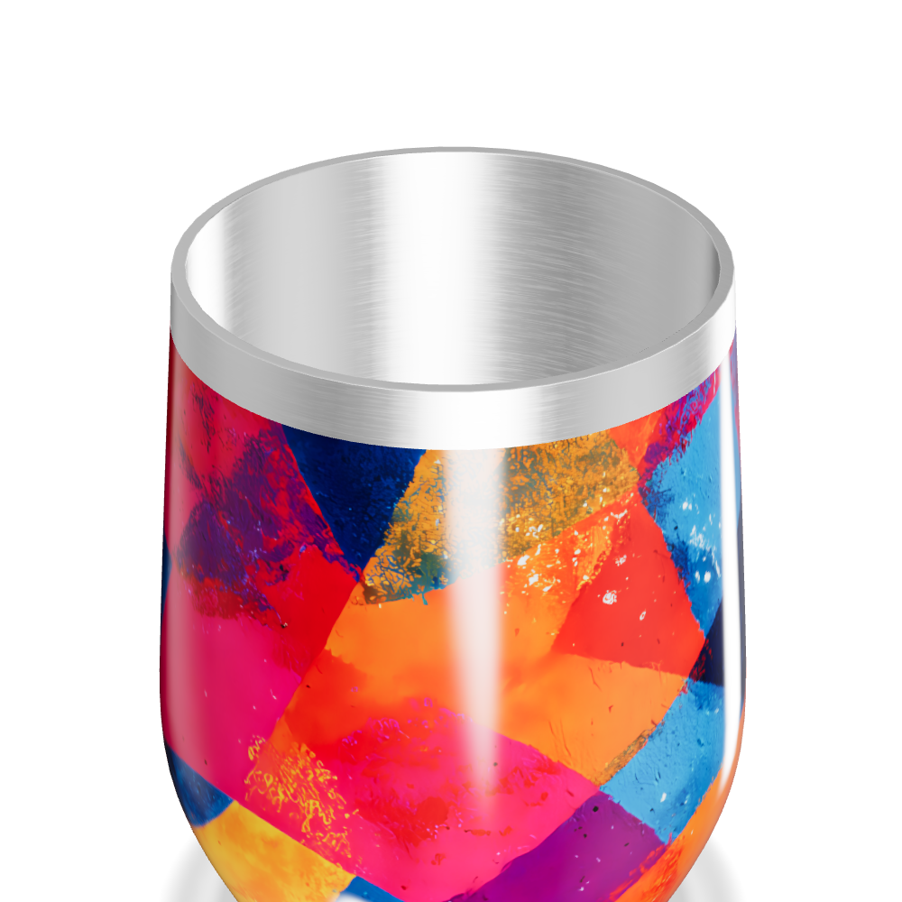 Copo Térmico Slim - Estampa Colorida Geométrica