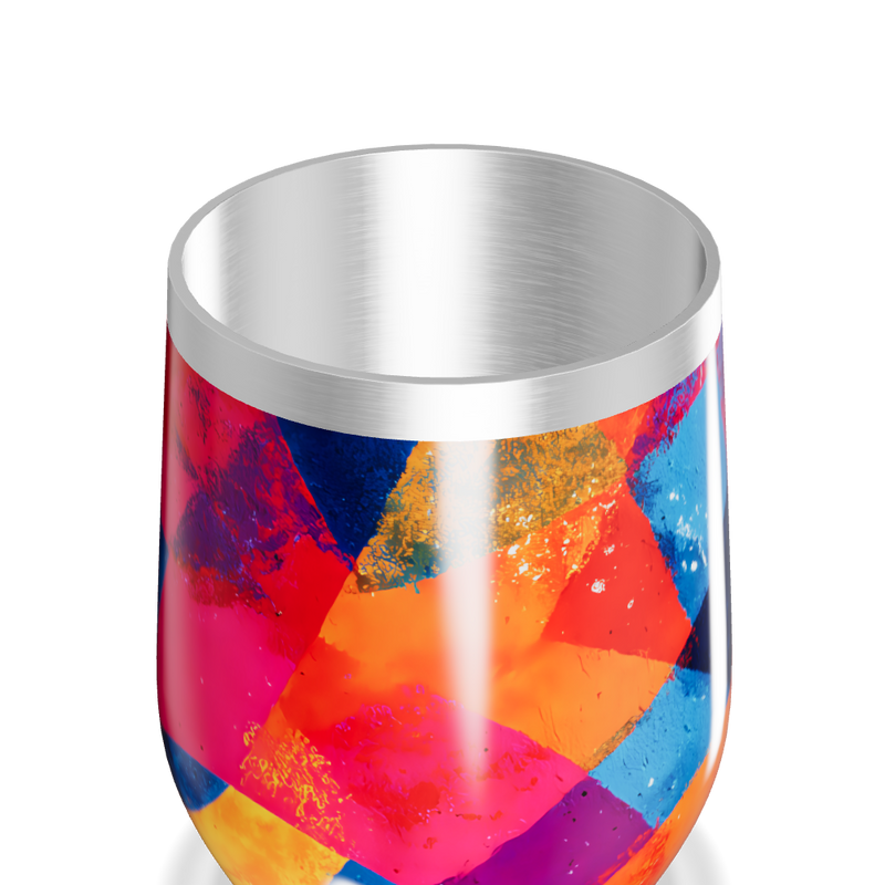 Copo Térmico Slim - Estampa Colorida Geométrica