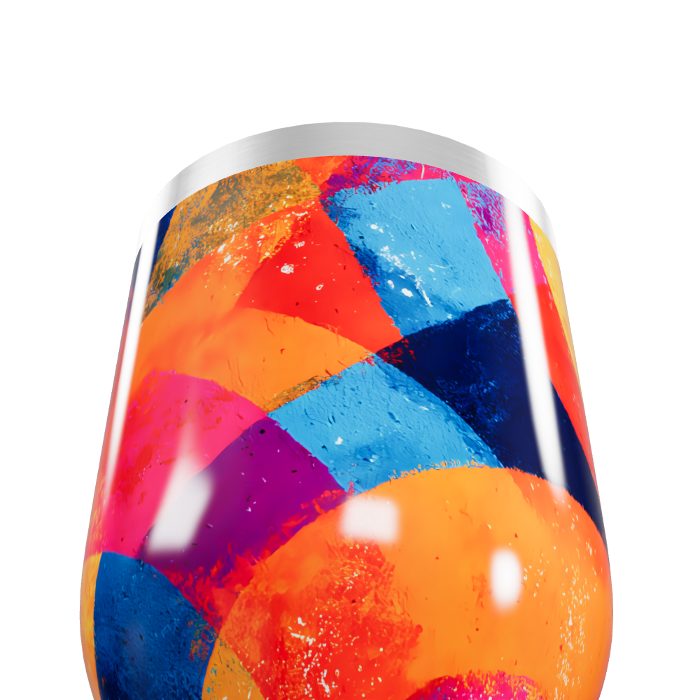 Copo Térmico Slim - Estampa Colorida Geométrica