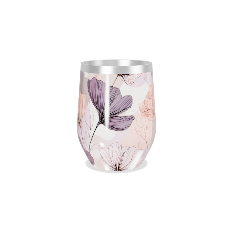 Copo Térmico Slim - Floral Aço Inox