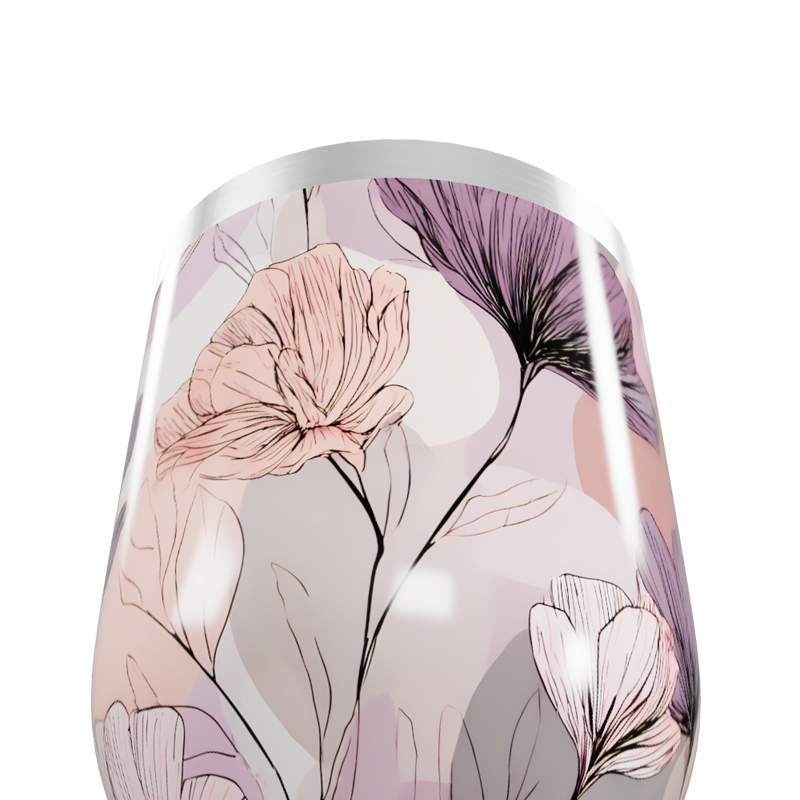 Copo Térmico Slim - Floral Aço Inox