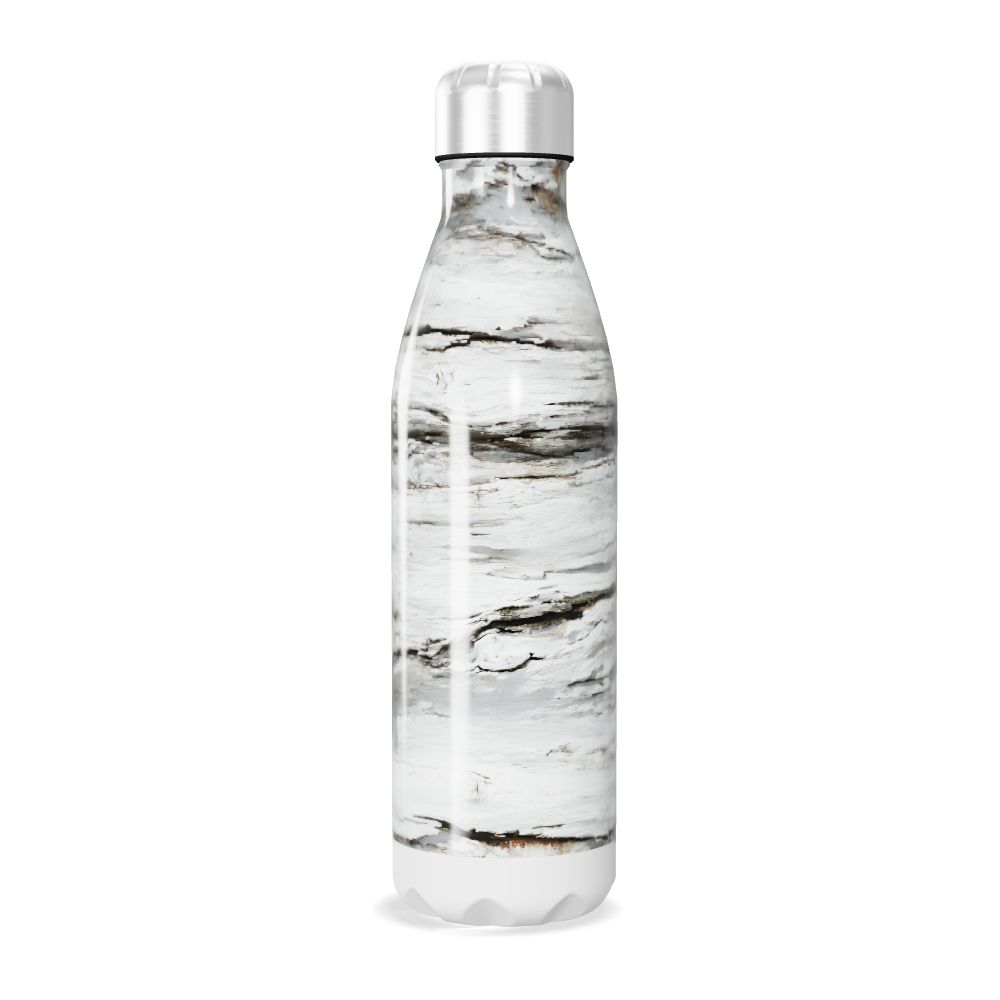 Garrafa Inox - Estampa Mármore Branca