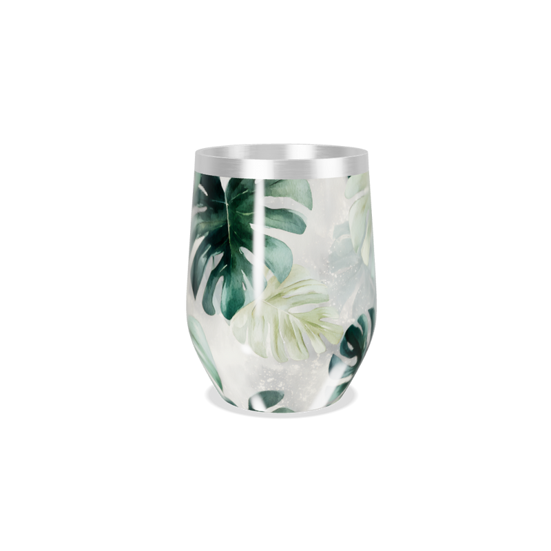 Copo Térmico Slim - Folhagem Verde Inox