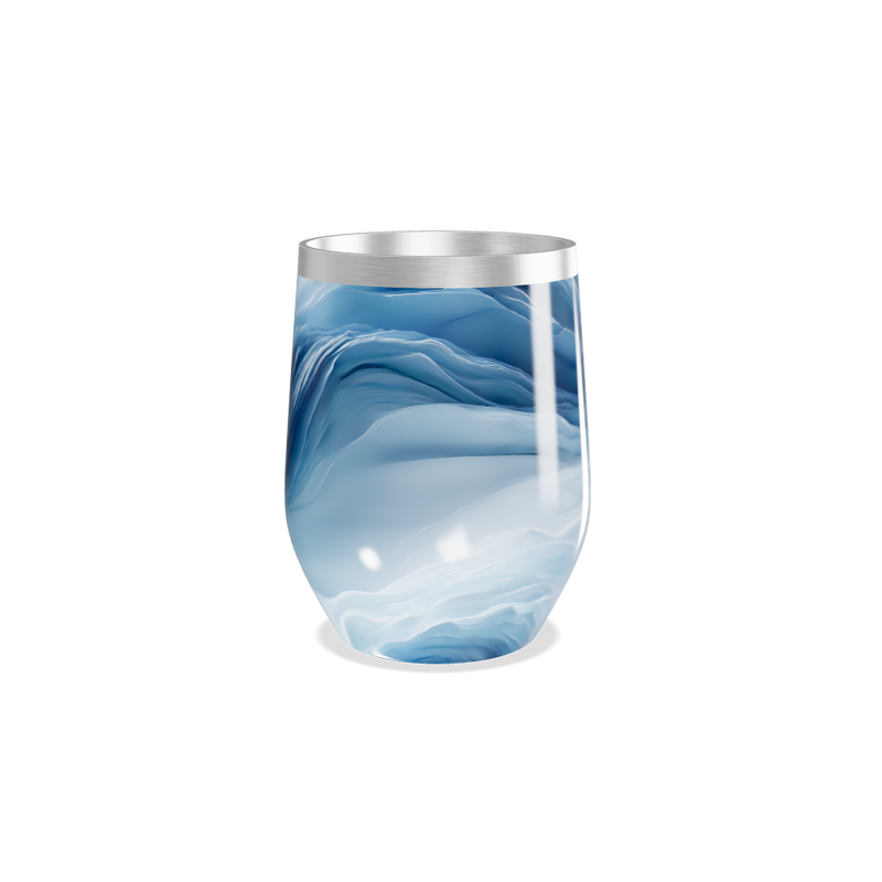 Copo Térmico Slim - Azul Marmorizado Inox