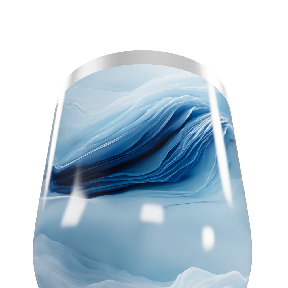 Copo Térmico Slim - Azul Marmorizado Inox