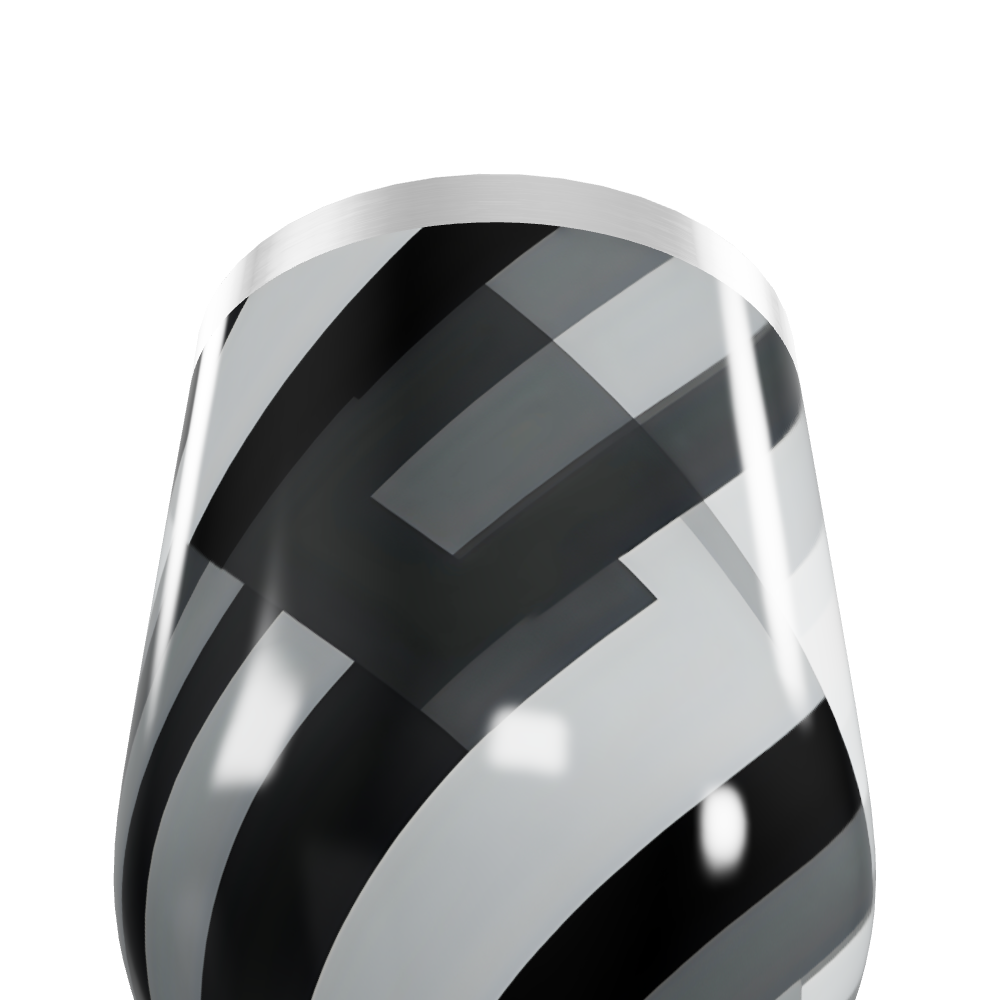 Copo Térmico Slim Preto e Branco Aço Inox