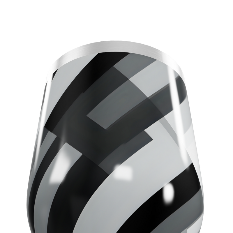 Copo Térmico Slim Preto e Branco Aço Inox