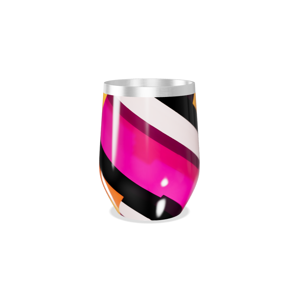 Copo Térmico Slim - Colorido com Estampa Listrada