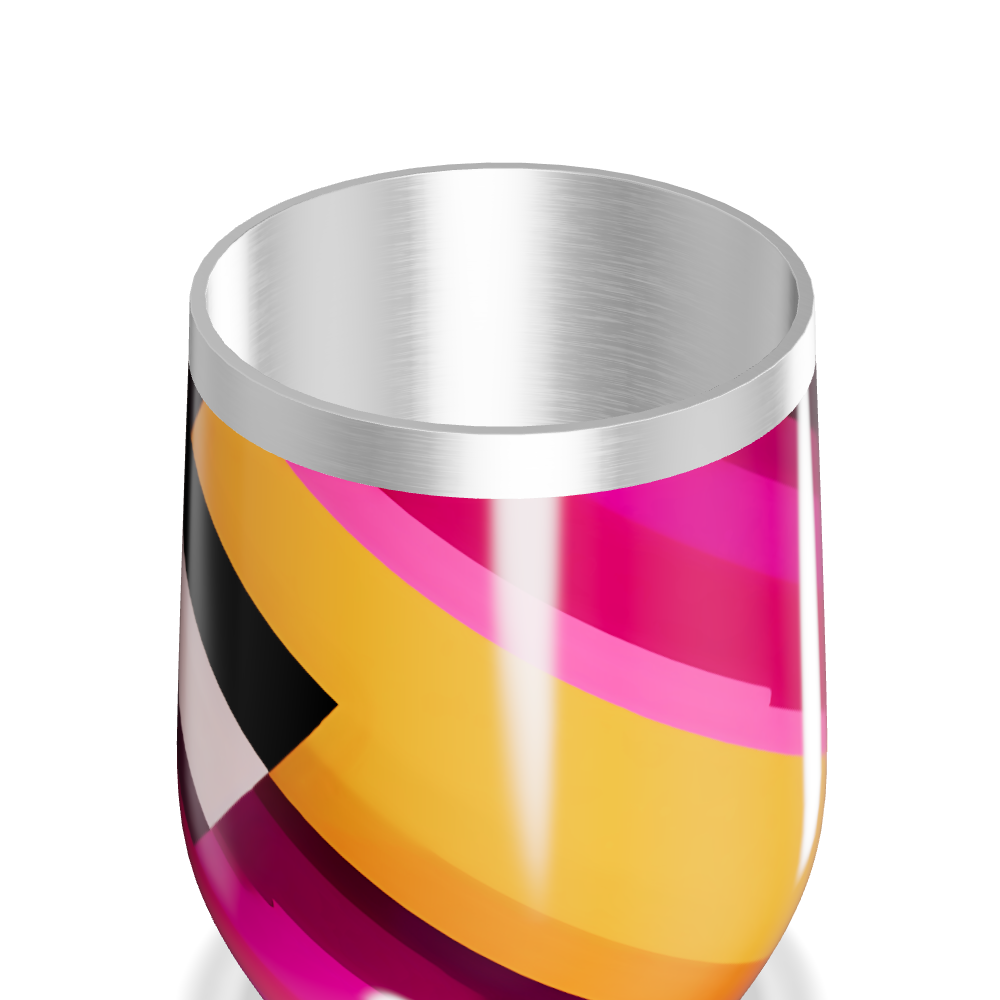 Copo Térmico Slim - Colorido com Estampa Listrada