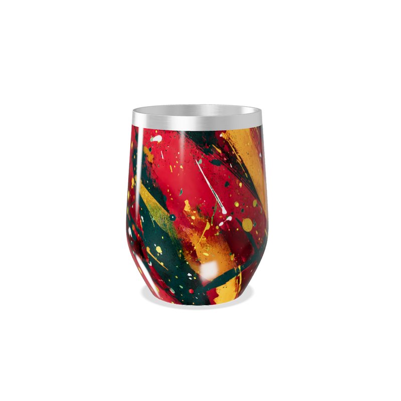 Copo Térmico Slim - Colorido Abstrato Aço Inox