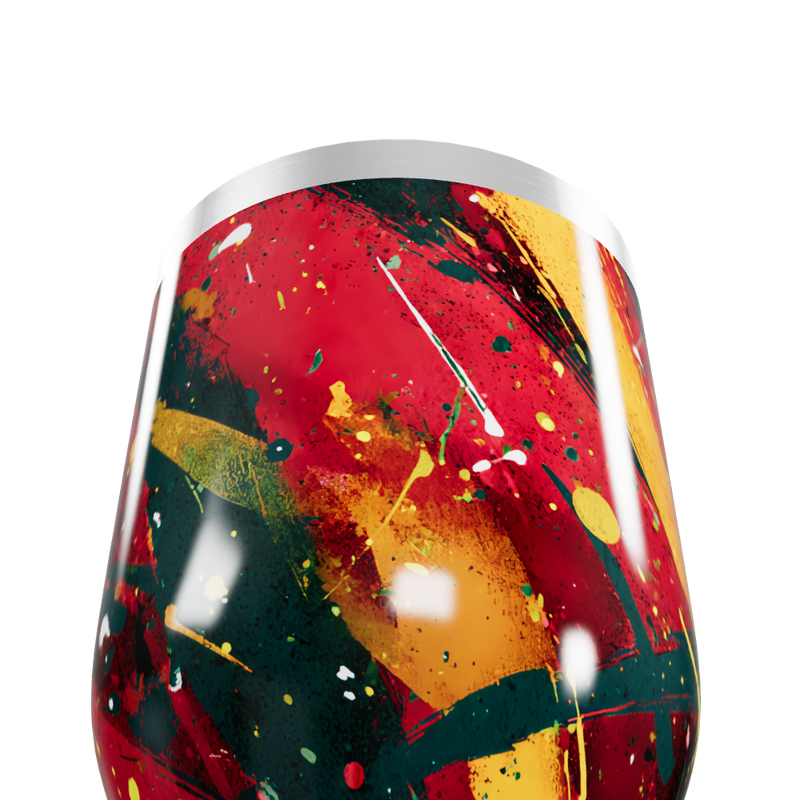 Copo Térmico Slim - Colorido Abstrato Aço Inox