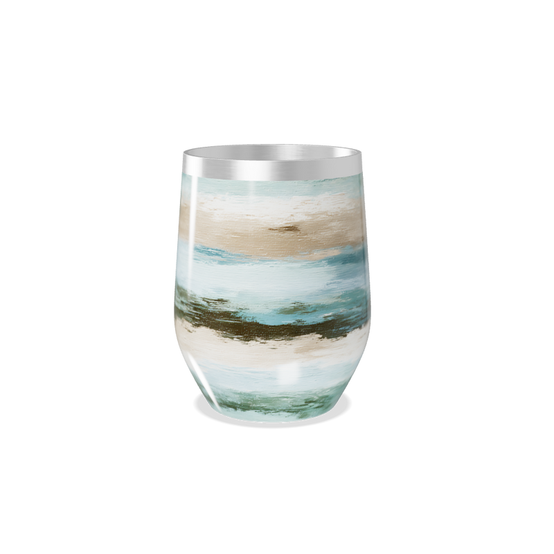 Copo Térmico Slim - Estampa Abstrata Azul