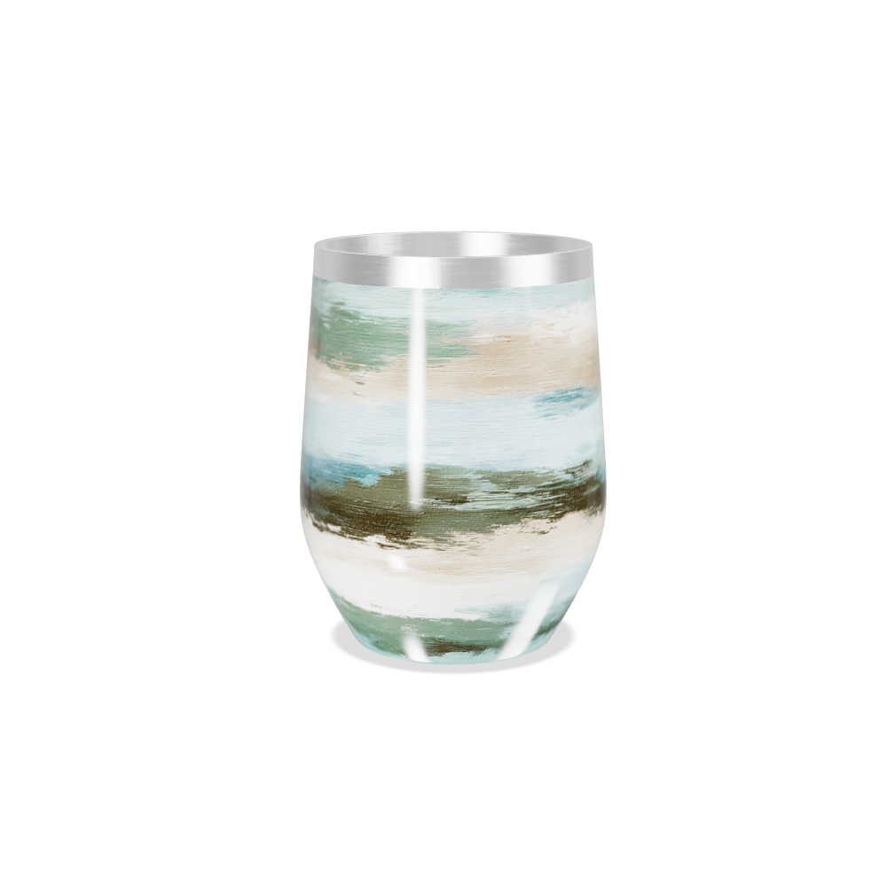 Copo Térmico Slim - Estampa Abstrata Azul