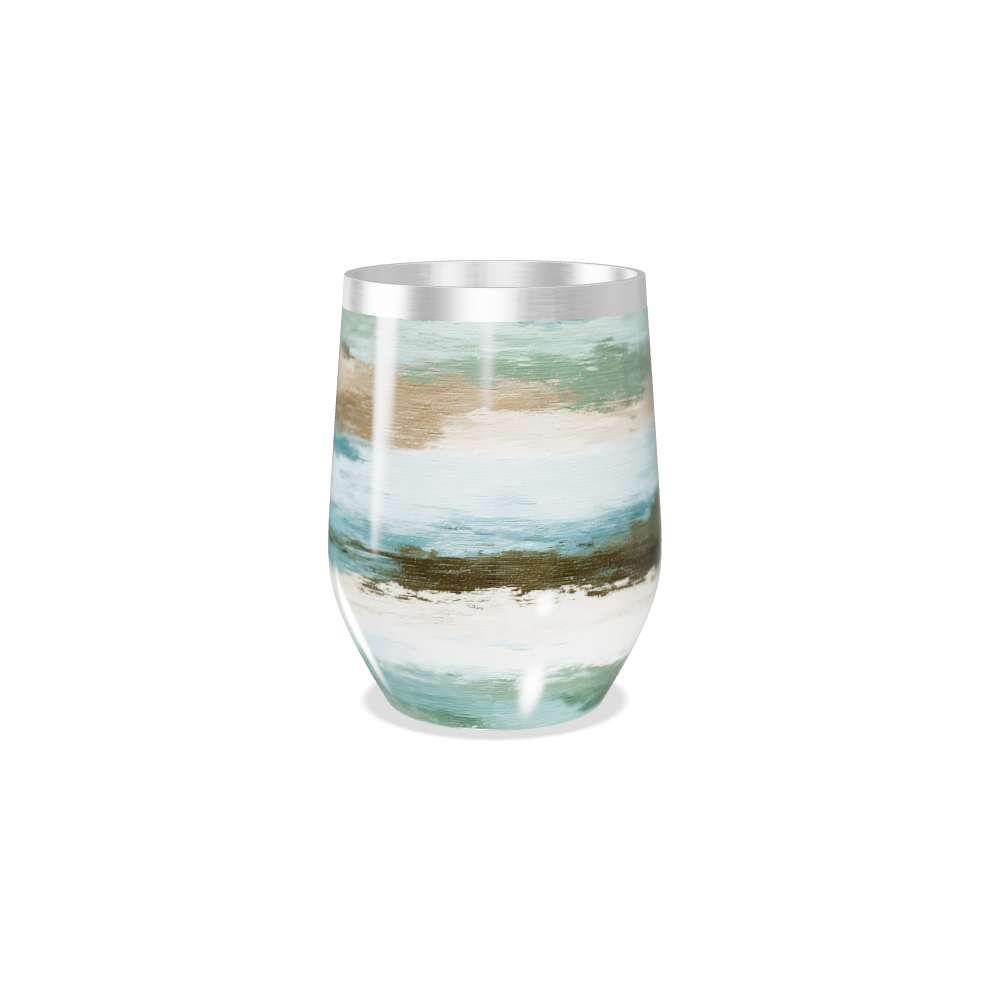 Copo Térmico Slim - Estampa Abstrata Azul