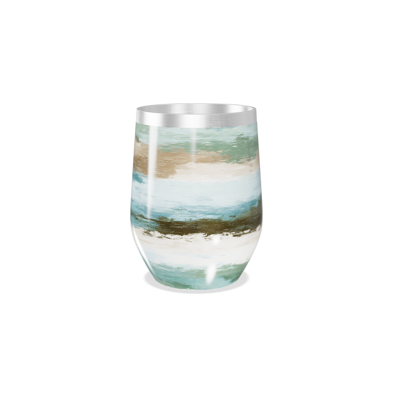 Copo Térmico Slim - Estampa Abstrata Azul