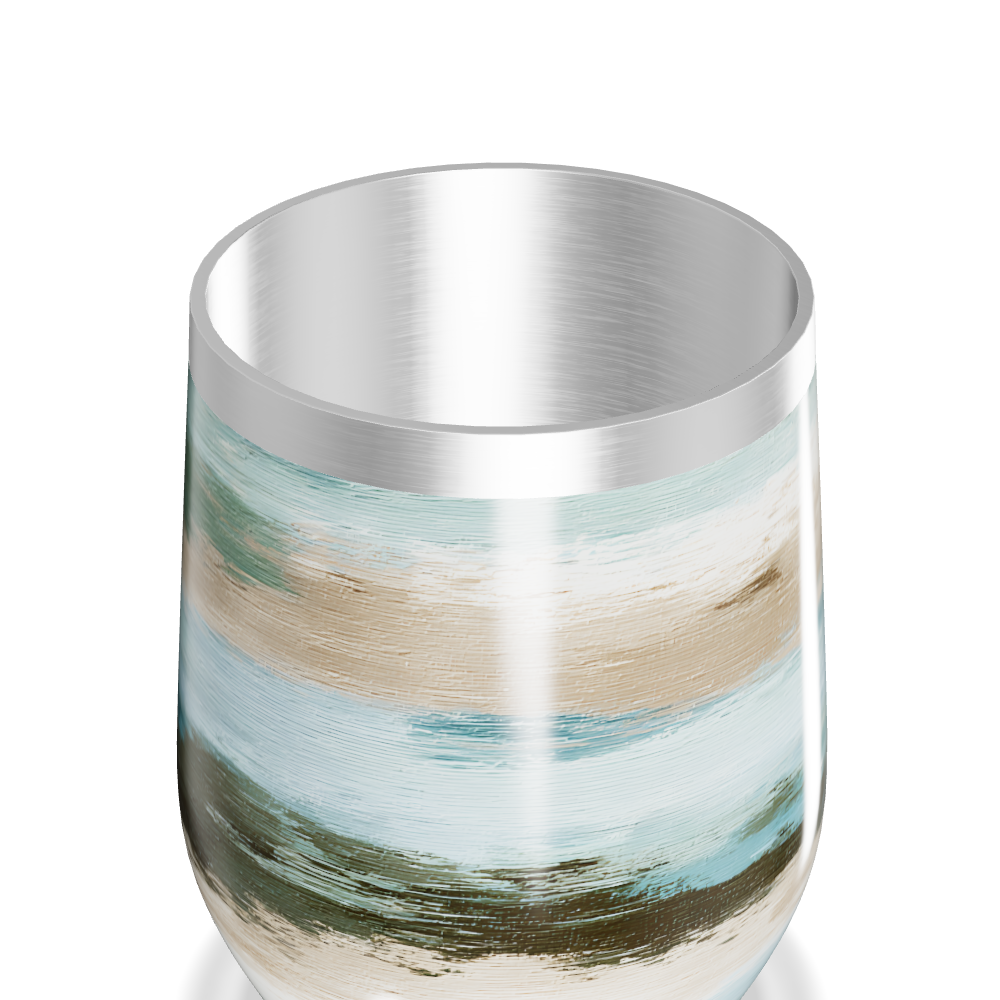 Copo Térmico Slim - Estampa Abstrata Azul