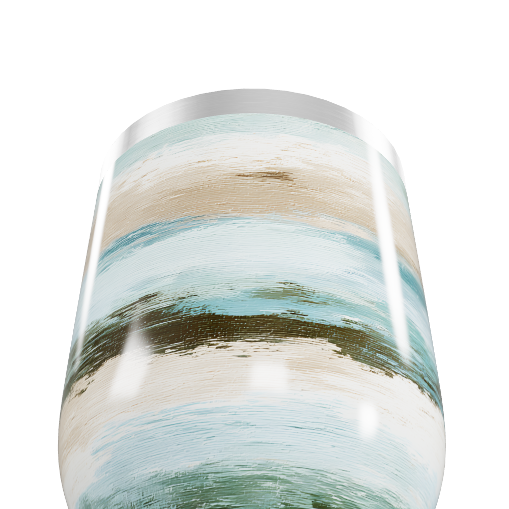 Copo Térmico Slim - Estampa Abstrata Azul