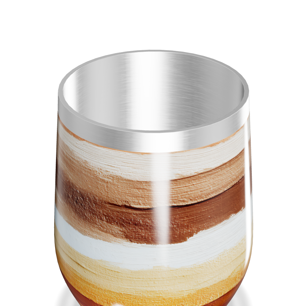 Copo Térmico Slim - Listras Terra Aço Inox