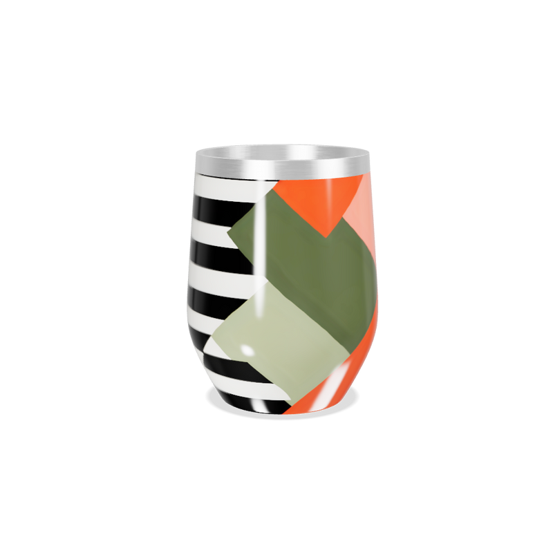 Copo Térmico Slim - Estampa Geométrica Colorida