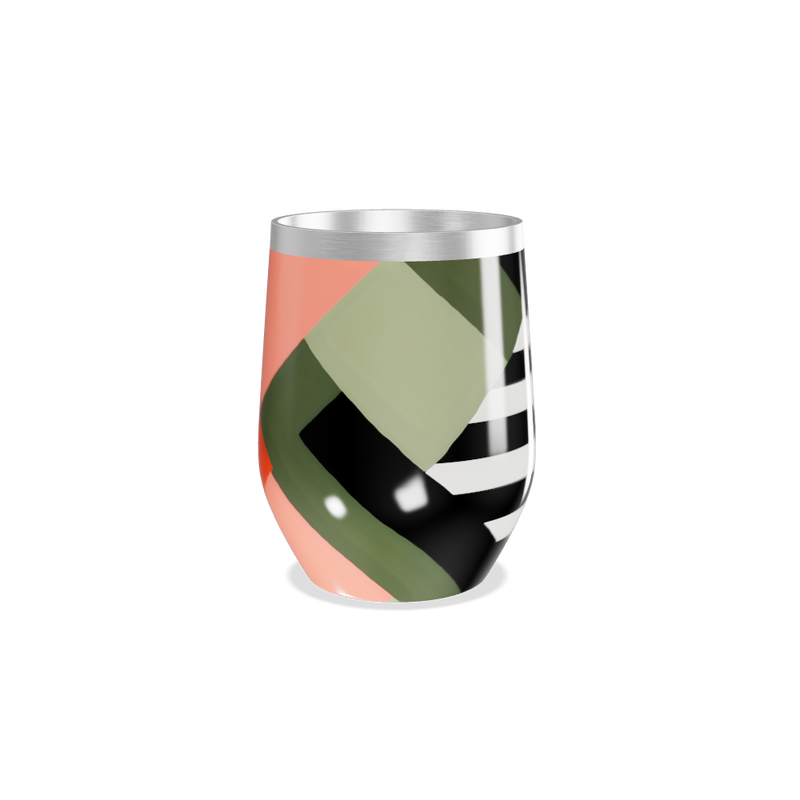 Copo Térmico Slim - Estampa Geométrica Colorida