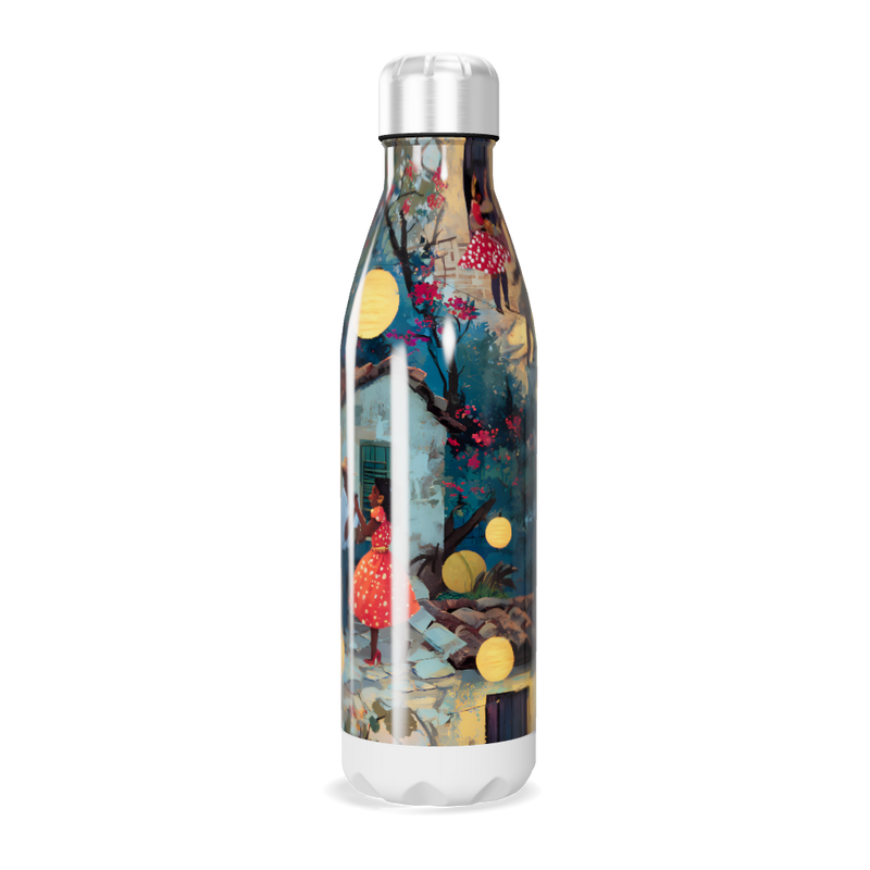 Garrafa Inox - Estampa Artística Colorida