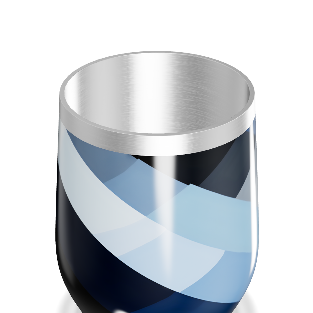 Copo Térmico Slim - Azul Listrado Inox